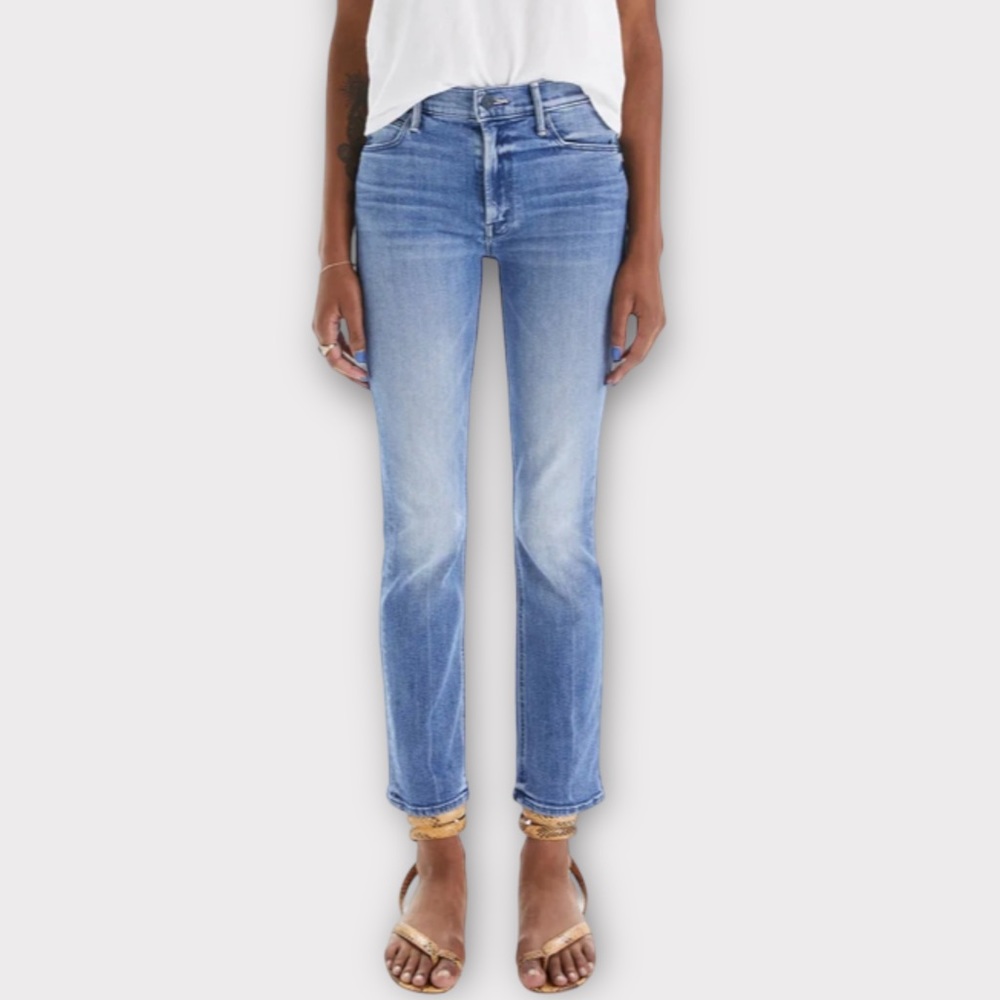 MOTHER Mid Rise Dazzler Ankle Jeans 30 straight leg We The Animals faded wash